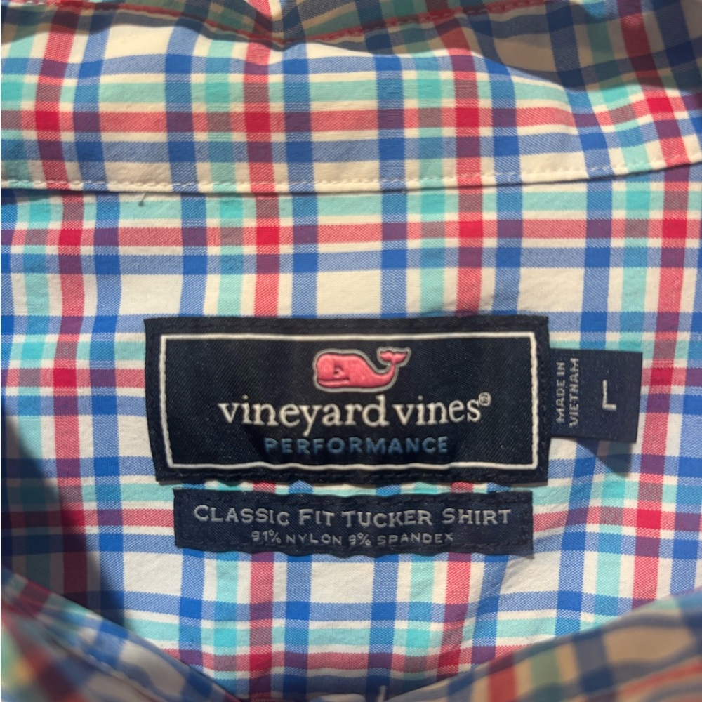Vineyard Vines Men's Plaid Button Down Shirt - Blue, Red, White